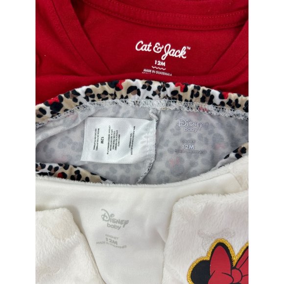 Baby Girl's Adorable Minnie Mouse Leggings & Vest & Red Shirt - Size 12 Month - Picture 7 of 7